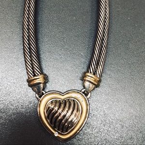 David Yurman Metro Cable Heart Necklace